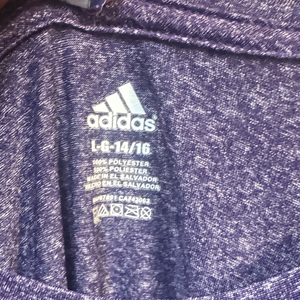 Adidas Purple Los Angeles Basketball Long Sleeve Shirt - Picture 3 of 4